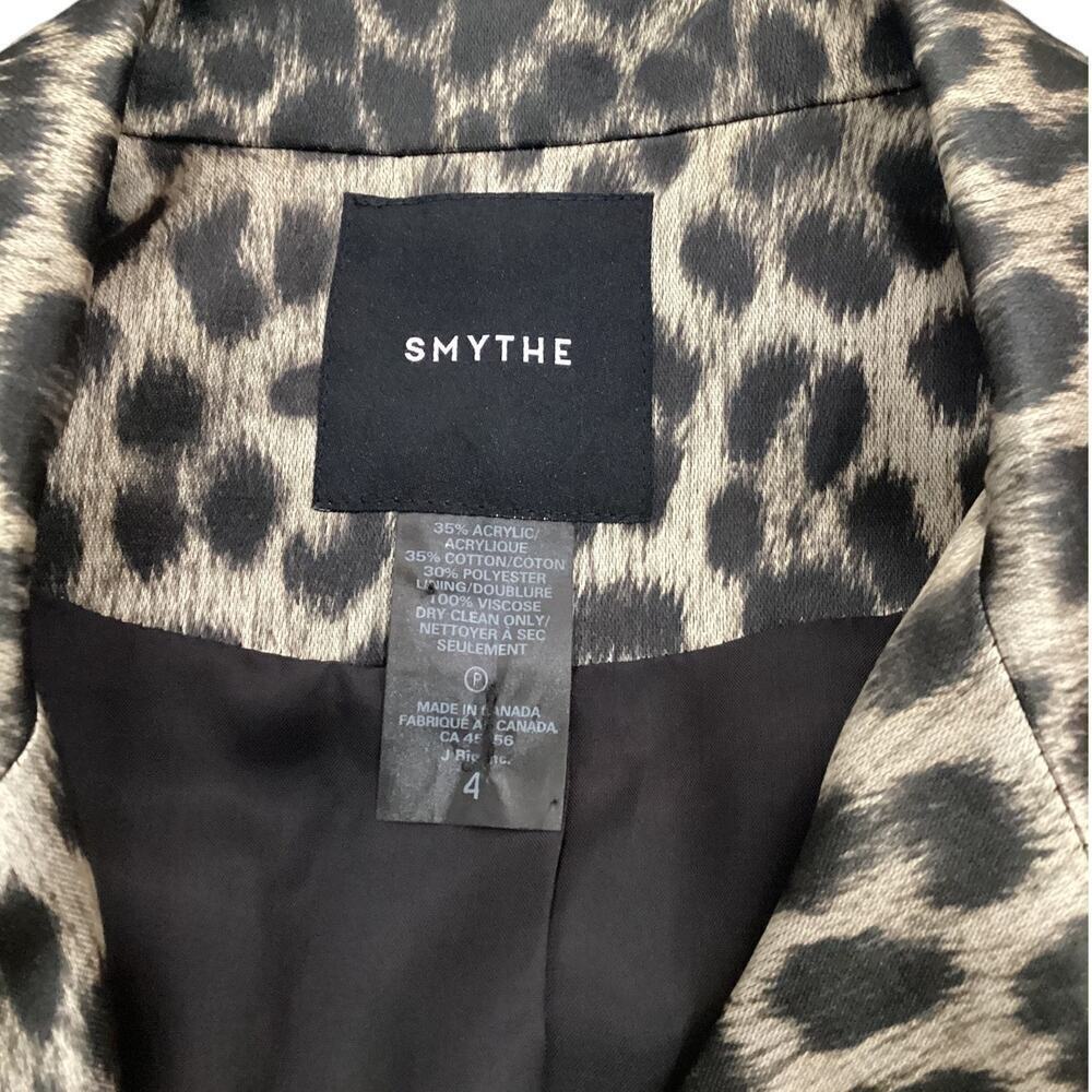 Smythe Original Boyfriend Blazer In Classic Grey Leopard Size 4 - Picture 11 of 11